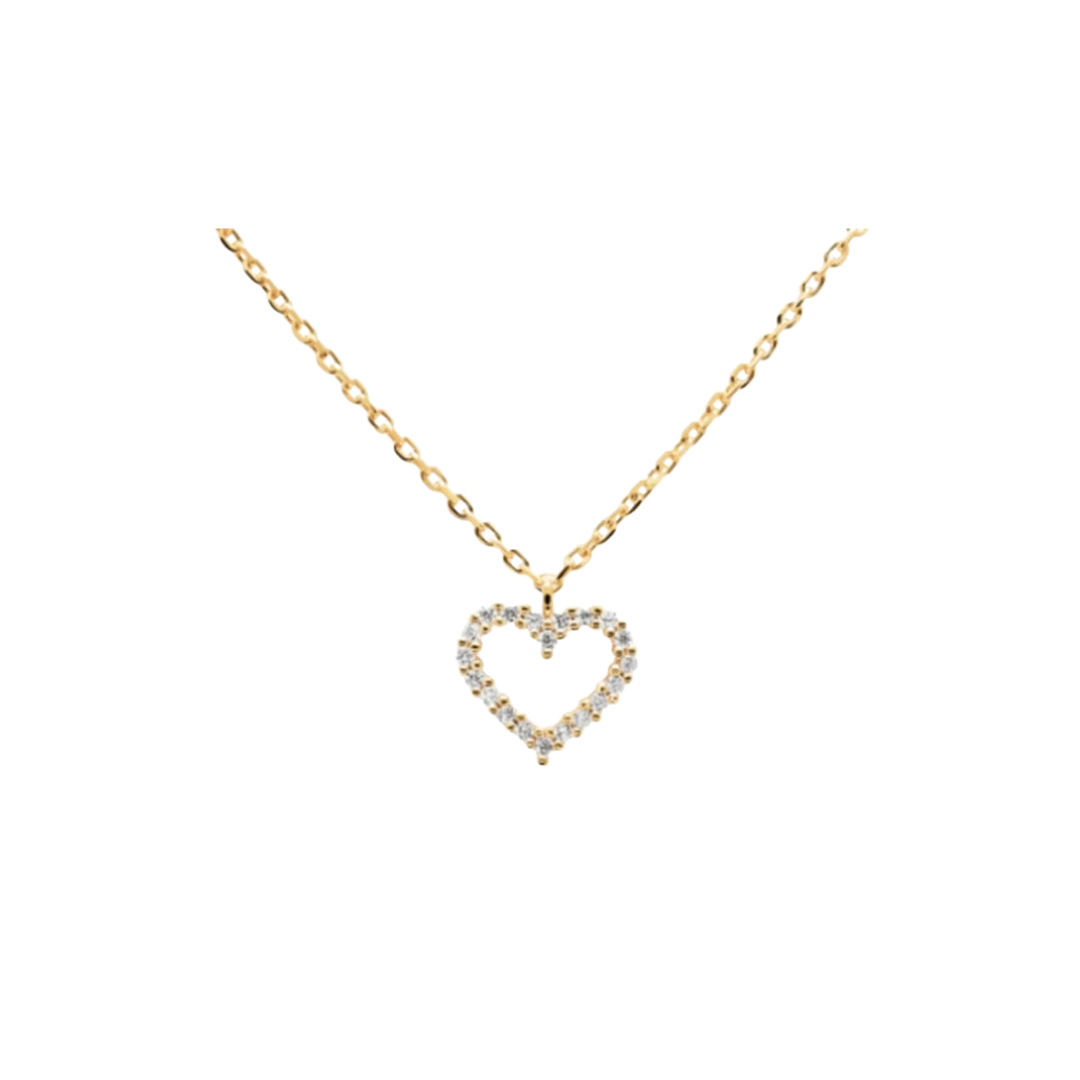 Sparkling open heart deals necklace