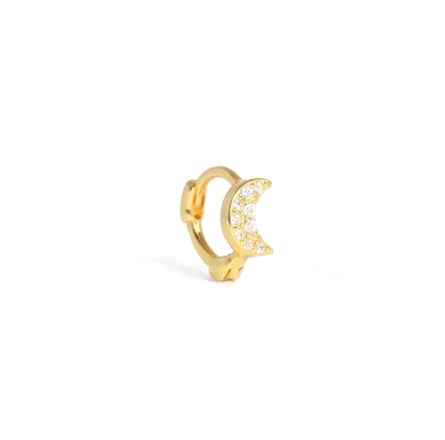 SMALL MOON HOOP PIERCING